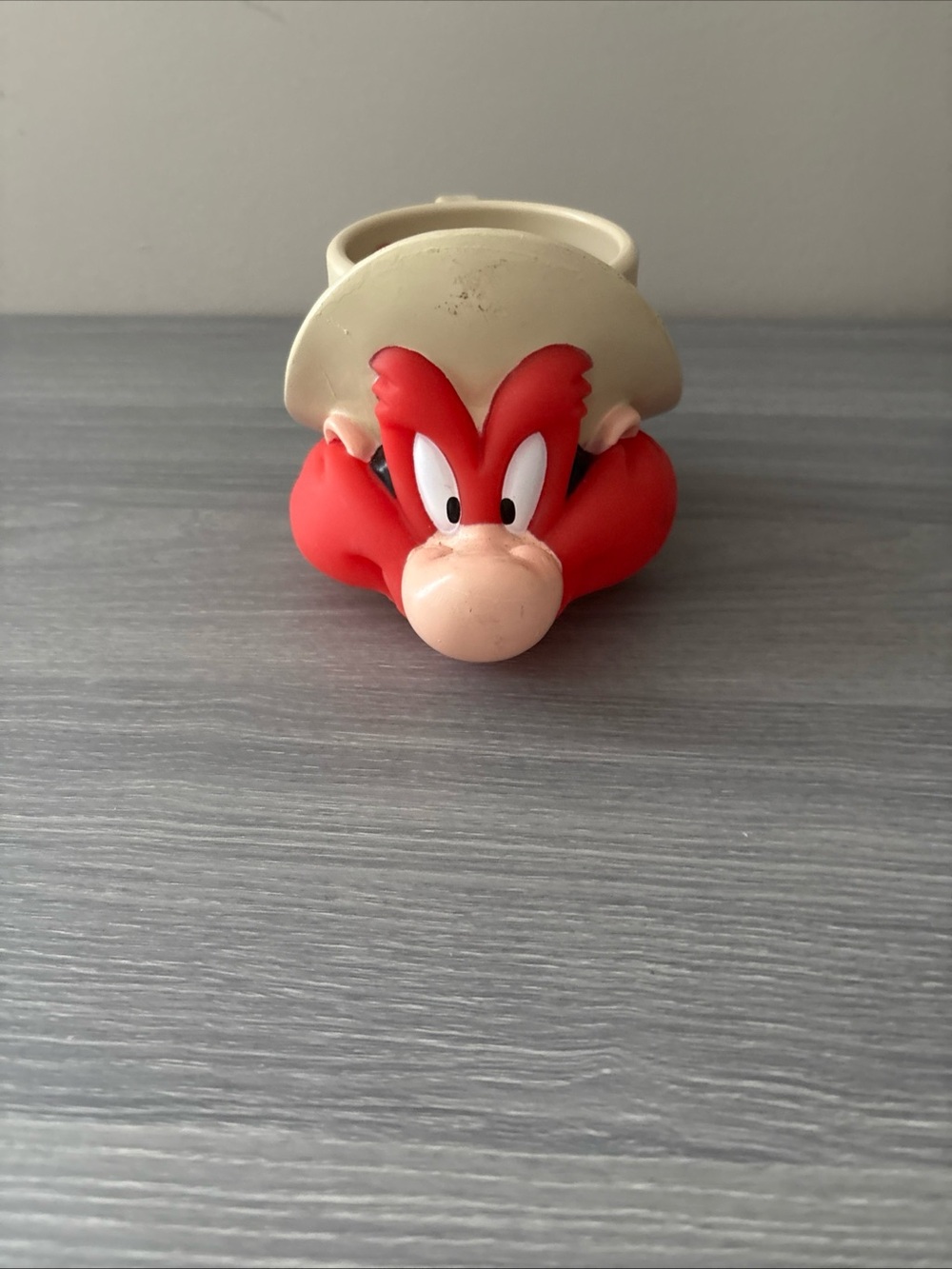 Vintage 1995 Warner Bros Yosemite Sam Looney Tunes 3D Cartoon Plastic Mug